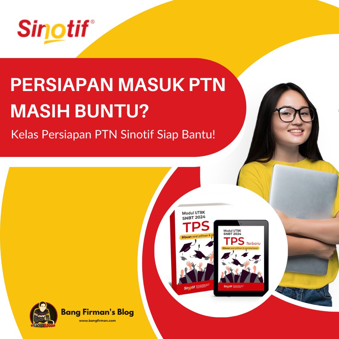 Fman_Firmansyah's tweet photo. Penasaran seperti apa yang dimaksud dengan Kelas Persiapan PTN Sinotif? 

Coba baca tulisan terbaru saya ini.👇

https://t.co/QZdkwey2sV

Intinya, jikalau persiapan masuk PTN dirasa masih buntu, Kelas Persiapan PTN Sinotif siap bantu! 💪

#BimbelLiveInteraktif
#KelasPersiapanPTN https://t.co/rPuZyPhQnQ