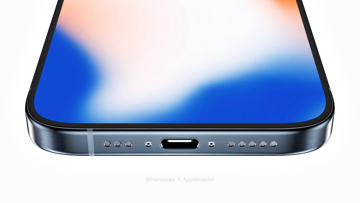 theapplehub's tweet photo. Apple is expected to launch the iPhone 15 Pro and iPhone 15 Pro Max next month! Here are some of the major changes:

Design updates

The new Pro models will feature some design changes, including a new Titanium body (replacing Stainless Steel) and the thinnest bezels on a smartphone.

Apple will also replace the Mute Switch with a new "Action Button" that can be programmed to perform various actions including turning the flashlight on or opening the camera app. 

(Render from @Hanstsaiz)

USB-C

After 11 years, Apple will finally replace the Lightning port with USB-C this year. The Pro models could support Thunderbolt 3, which would allow for faster data transfer speeds.

The Pro models will also reportedly support faster charging speeds up to 35W. Additionally, Apple may include a longer, 1.5M braided USB-C cable that is color-matched to the phone in the box. 

(Render from @Hanstsaiz)

Periscope Camera

The telephoto camera will receive a significant update this year with the introduction of a periscope lens. A periscope lens allows for increased optical zoom (possibly up to 6x), resulting in higher quality images at a high zoom level.

This feature will be exclusive to the iPhone 15 Pro Max.

(Render from @mi_konstantin)

Other rumored details

- A17 chip (3nm chip)
- New display with higher peak brightness
- Wi-Fi 6E support
- New Ultra Wideband chip 
- Storage options: 256GB, 512GB, 1TB, and 2TB
- New colors: A new dark red or blue
- Price increase ranging from $100 to $200

Would you consider upgrading to the iPhone 15 Pro or iPhone 15 Pro Max?