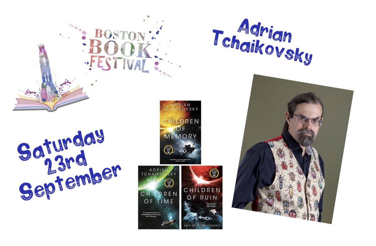 An award winning leader in the field of fantasy and sci-fi, @aptshadow's interview will be a real treat for lovers of the genre #BostonBookFestival bostonbookfest.co.uk/booking_info.p…