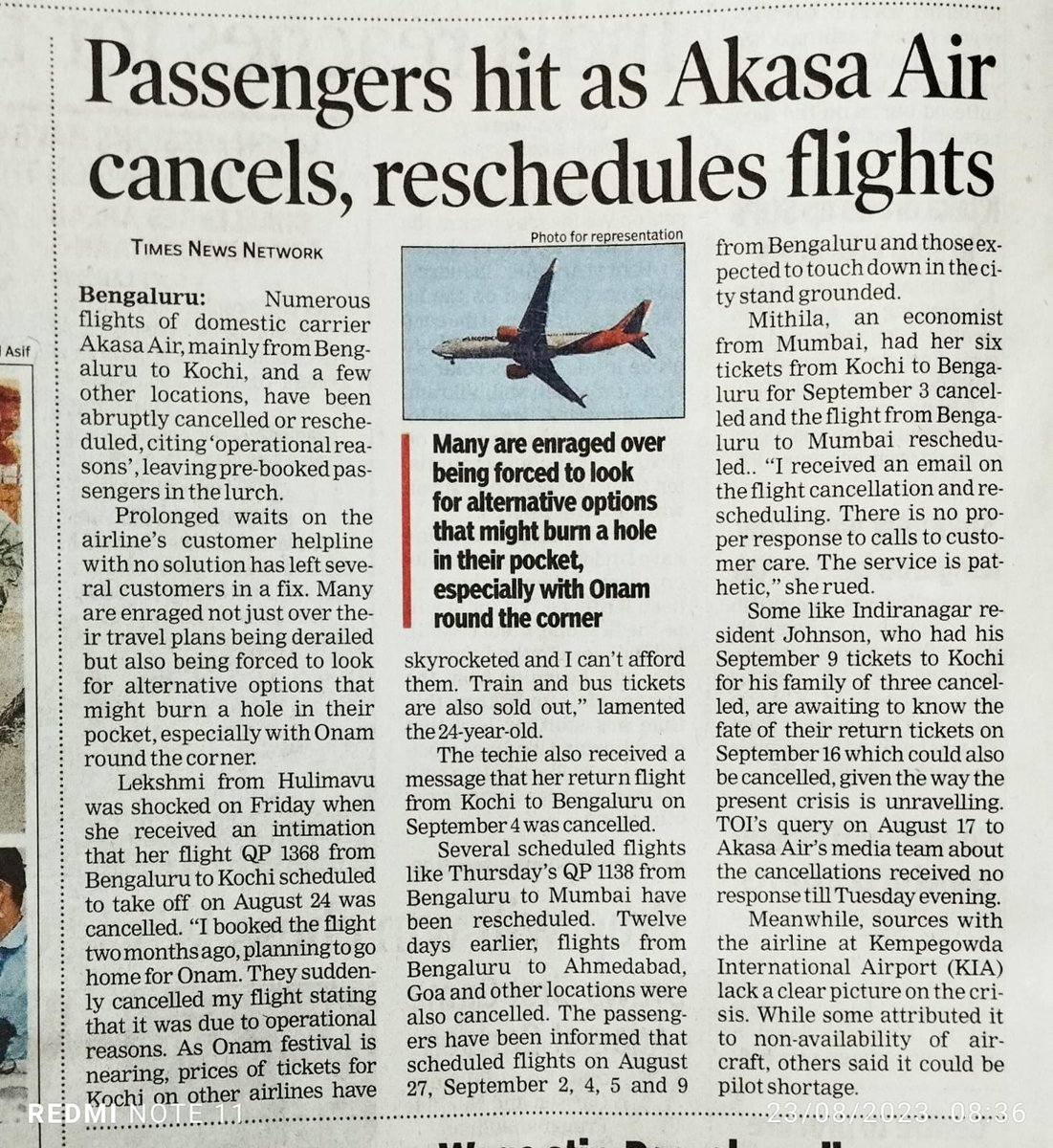 dips18in's tweet photo. @AkasaAir Dear DS, your #AkasaAir flight QP 1368 of 27 Aug 2023, has been cancelled. We regret the inconvenience. For support please reach out to our Contact Centre at 9606 112131.
It says India's newest and most dependable ..i do not understand what they mean ..when will I get my refund? https://t.co/XZPNKn80PK