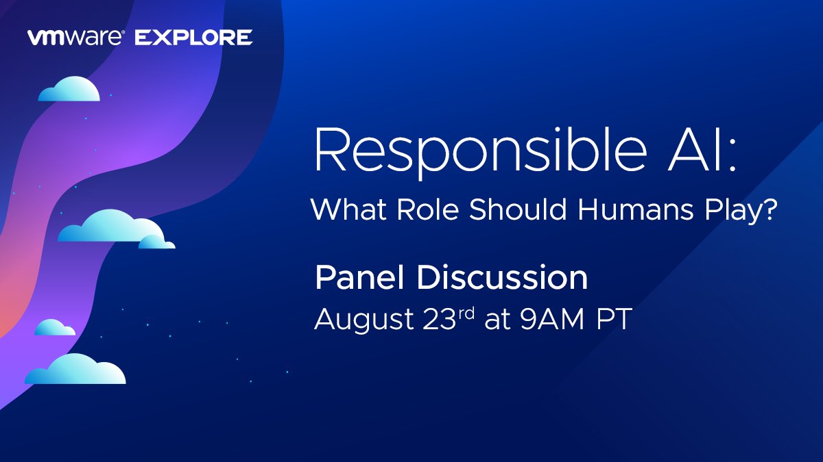 VMware OCTO (@vmwocto) on Twitter photo With great (AI) power, comes great (AI) responsibility. Join <a href="/RikMunro/">Richard Munro</a>, Strategy & Comms Director for <a href="/vmwocto/">VMware OCTO</a>, <a href="/cswolf/">Chris Wolf</a> VP VMware AI Labs & more for a #VMwareExplore discussion on ethical principles guiding #AI's development. via.vmw.com/exploreAI With great (AI) power, comes great (AI) responsibility. Join <a href="/RikMunro/">Richard Munro</a>, Strategy & Comms Director for <a href="/vmwocto/">VMware OCTO</a>, <a href="/cswolf/">Chris Wolf</a> VP VMware AI Labs & more for a #VMwareExplore discussion on ethical principles guiding #AI's development. via.vmw.com/exploreAI