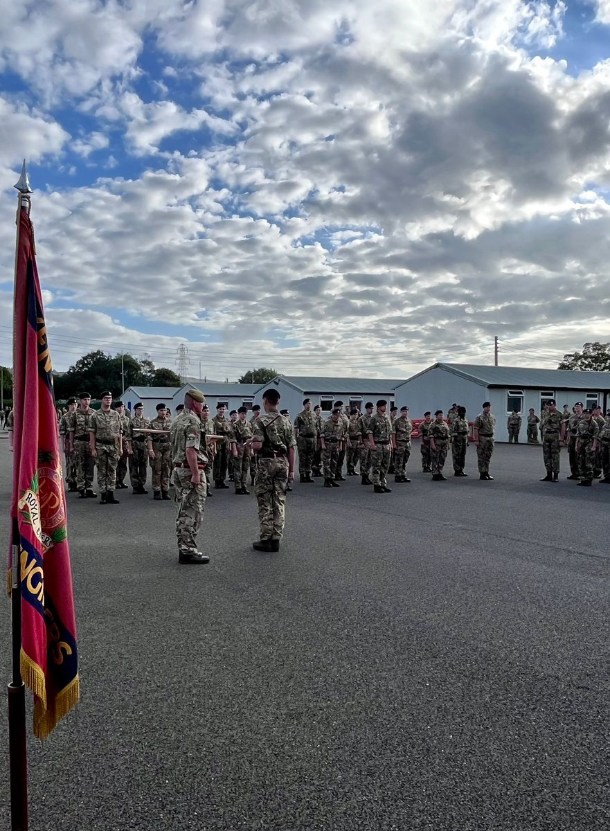 The handover of leadership of Kent ACF Squadron RE from Major Ryalls to Major Butler - thanks for all your hard work and leadership in the post and good luck to Bertie going forwards.