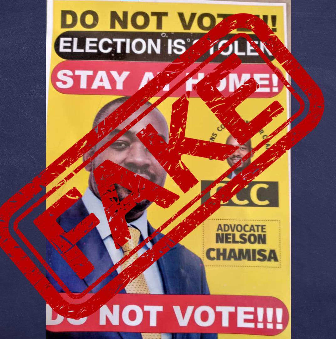 Zanu PF in their desperation to deter people from voting for a new beginning have scattered these pamphlets throughout Bulawayo. THEY ARE FAKE. They have also delayed in delivering ballots to most polling stations in Ward 4. Remain determined to cast your ballot.