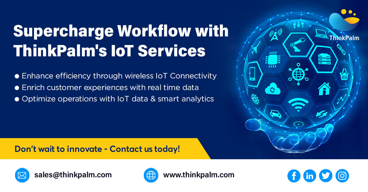 ThinkPalm's tweet photo. Transform your business with ThinkPalm's IoT services. From product engineering to device-to-cloud integration, our customized solutions and powerful IoT services are designed to enhance productivity and drive growth.
Contact us: sales@thinkpalm.com
#IoTService #IoT https://t.co/oodTRQjWYZ
