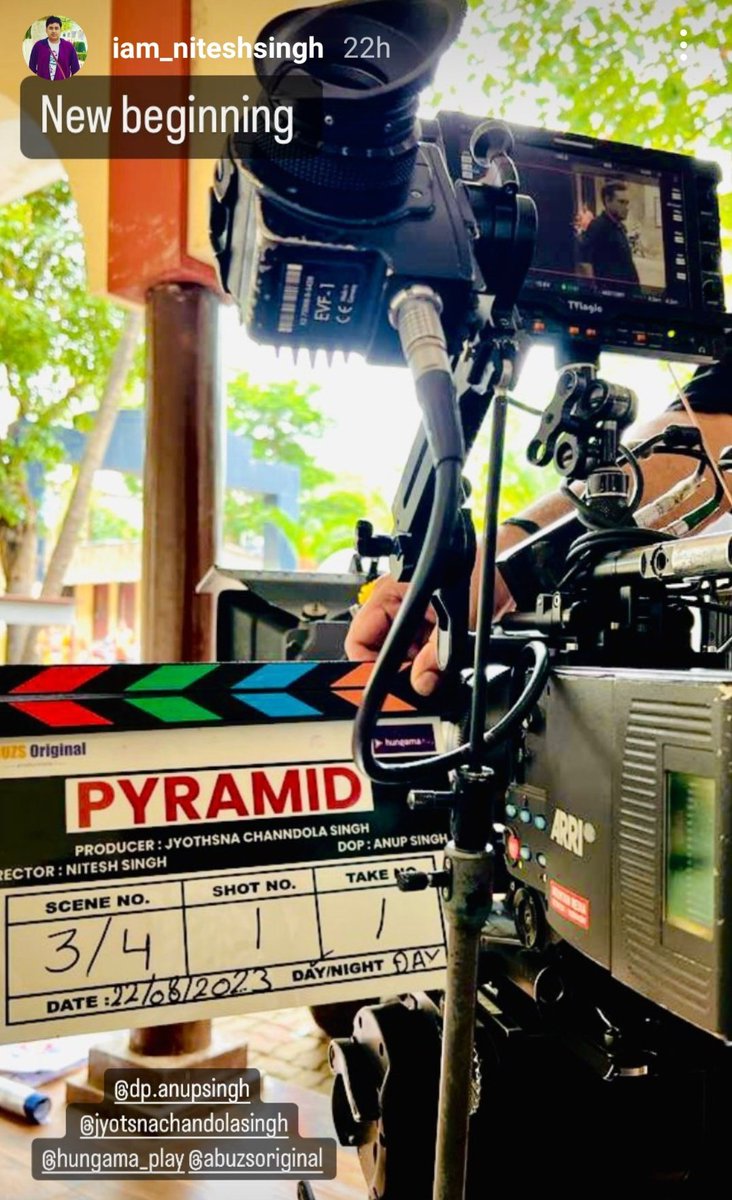 @OfficialHelly7 Ig story shared by Nitesh Singh, the director, so it's titled #PYRAMID ? WOW 🤩🤩 Streaming platform @Hungama_Play ✨ #HellyShah #HellyHolics #HellyKeLog @OfficialHelly7 🧿😘