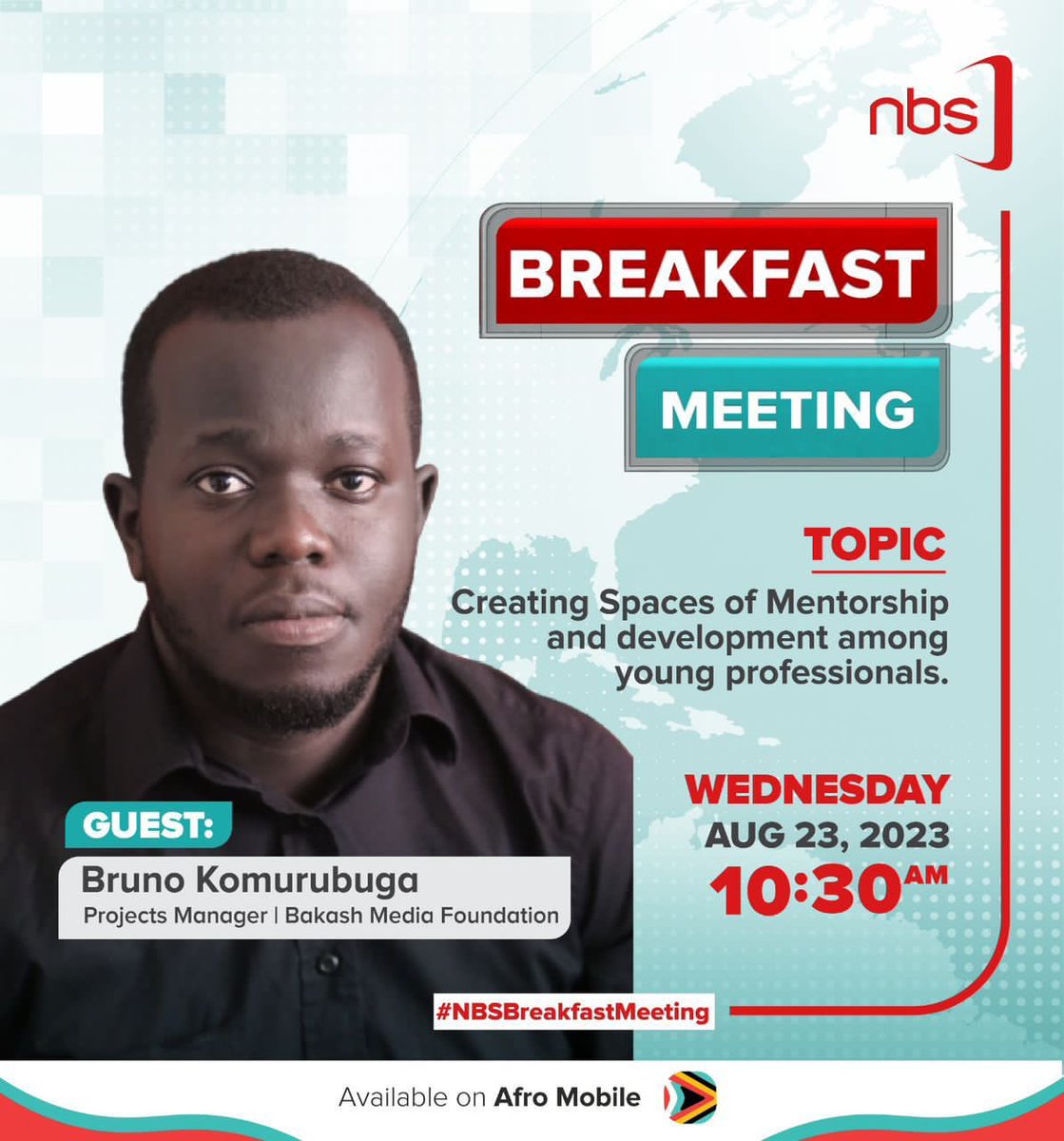 Tune in to @nbstv at 10:30am today and catch @isaacBakashaba2 and @BrunoKomurubuga as they unveil how they're empowering young professionals through mentorship and growth opportunities. It's an inspiring conversation you won't want to miss! #CEMeetups #CareerEssentialSeries