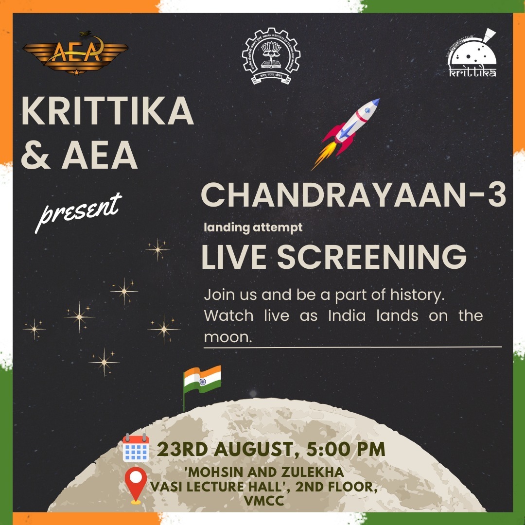 IIT Bombay community is very excited about the descent of Chandrayaan-3 on the moon today. @isro #AllTheBestChandrayaan3 #ISROIndia #MoonLanding