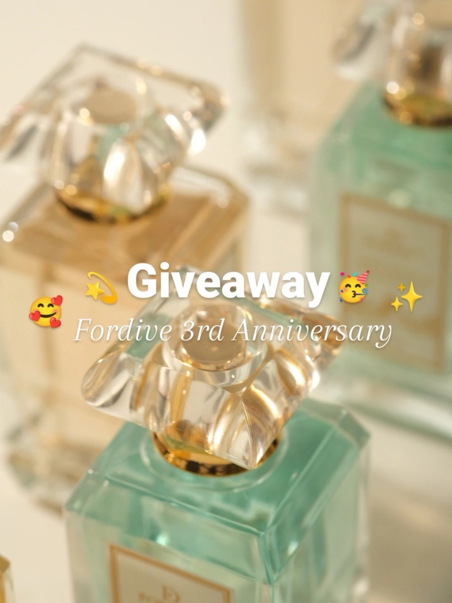 Fordiveperfume's tweet photo. 🥳GIVEAWAY FORDIVE 3RD ANNIVERSARY🥳

FOLLOW &amp; DAPETIN KESEMPATAN UNTUK WISHLIST PARFUM FORDIVE IMPIAN KAMU😍

Caranya gampang banget!

🩷FOLLOW TWITTER @Fordiveperfume 
🩷RT &amp; LOVE TWEET INI
🩷REPLY “MINDIVE AKU MAU FORDIVE VARIAN “.……“

JANGAN SAMPAI KELEWATAN YA FRIENDS!😆🫶 https://t.co/eIQkkZ560H