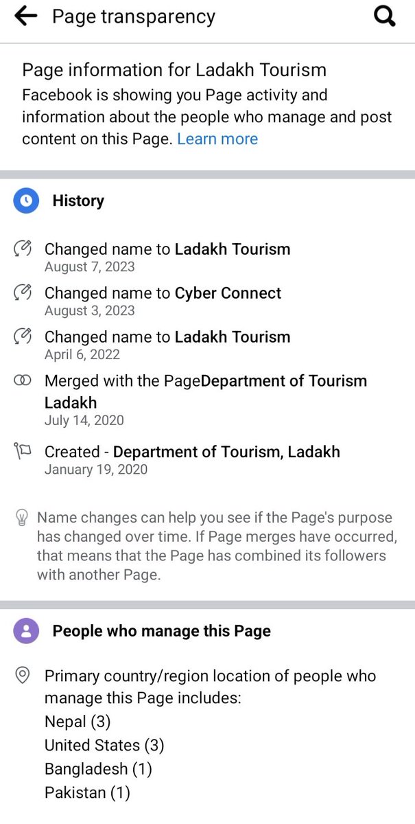 Urged Ladakh Police to take action against it as many stakeholders related to tourism as well as govt department unknowingly tag fake page of Ladakh Tourism on Facebook instead of real one.