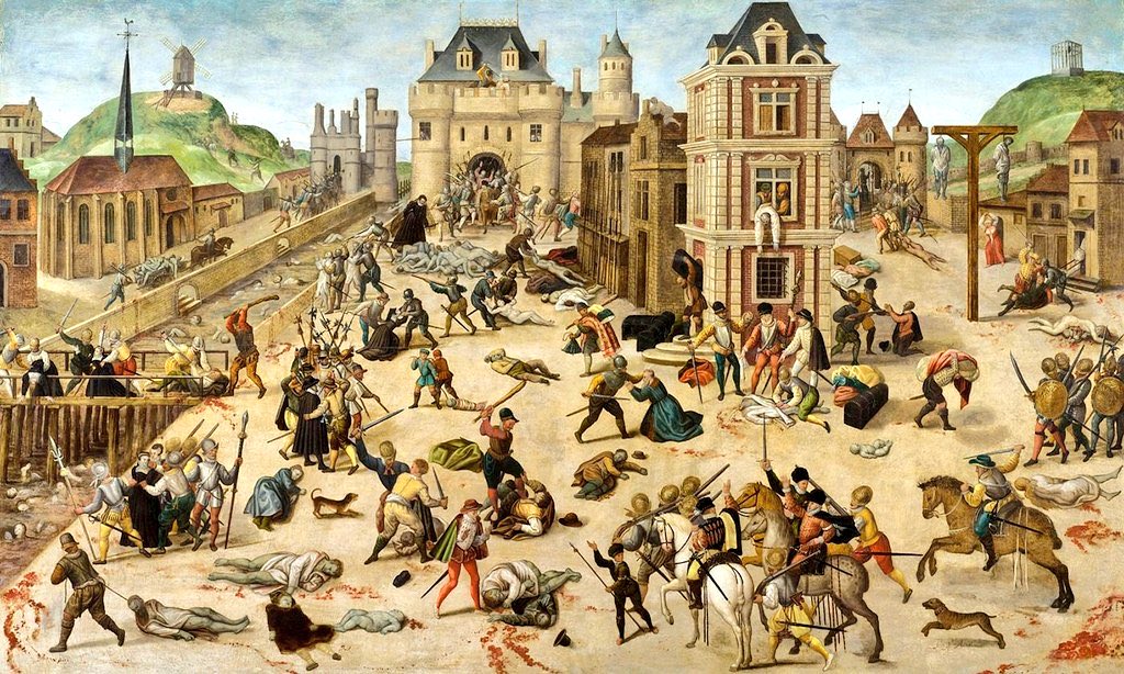 JaviSantamarta's tweet photo. 3 de agosto de 1572

Fecha de la terrible MATANZA DE SAN BARTOLOMÉ en París

En una sola noche 3.000 hugonotes asesinados. La MISMA cifra de ajusticiados por la Inquisición española en tres siglos y medio

Matanza que se extendería por Francia dejando decenas de miles de muertos