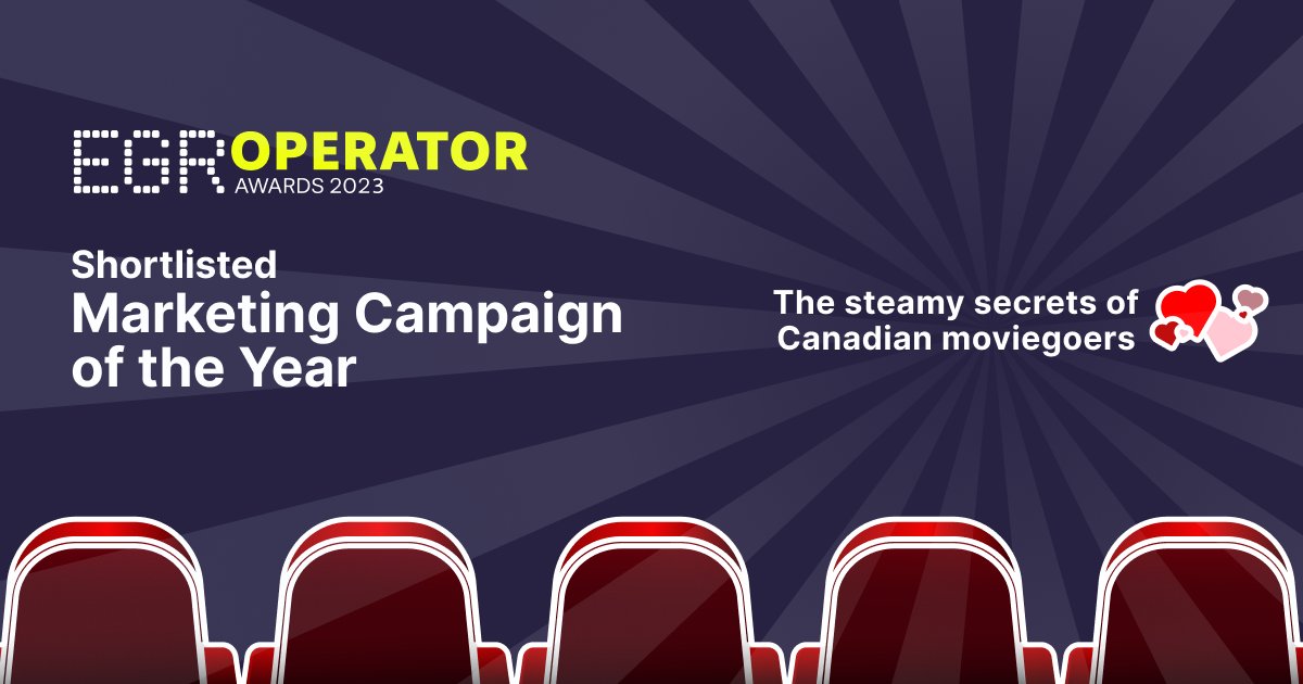 time2playmedia's tweet photo. 🎥🇨🇦 Our latest study, delving into the intriguing world of Canadian moviegoers, has been selected as a finalist for the prestigious EGR Operator Awards 2023! 🏆

🔍 Our study unveils some spicy secrets: https://t.co/Pu8OO5IN24

#news #pressrelease #survey #PR #story #breaking https://t.co/eXKIVQb2gI