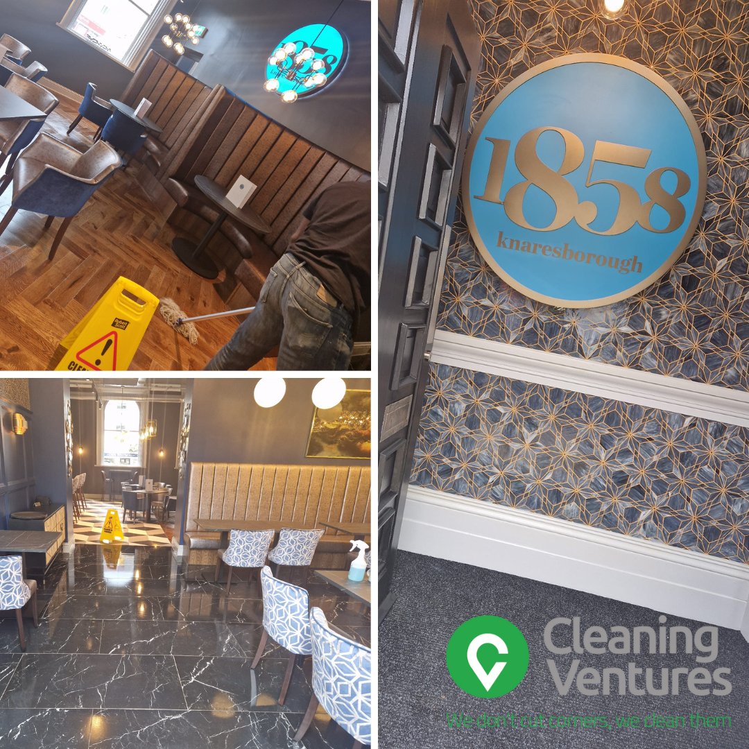 CleaningVenture's tweet photo. 1858 Bar and Restaurant in #Knaresborough is situated at a former NatWest Grade 2 Listed building. The Cleaning Ventures team completed a #buildersclean prior to the bar's opening on behalf of
@fcworkplace after an extensive fit-out.
We don't cut corners, we clean them! https://t.co/mfjMSnrDoN