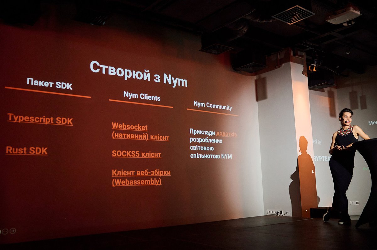 yana_tnfl's tweet photo. I was proud to present @nymproject's #privacy eco-system: #mixnet, #NYM-token, mixnodes operating and staking as well as our applications like #NymWallet and #NymConnect
Our developers support SDK's have awakened a lot of interest among the techies in the community as well 🤓 https://t.co/dQ8AbCuSV9