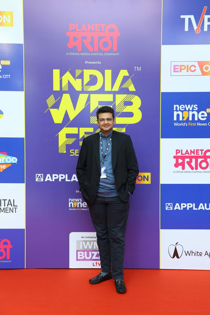 iwmbuzz's tweet photo. Kailashnath Adhikari  @KAdhikaari As An Esteemed Speaker At India Web Fest Season 5  

Title Partner: @PlanetMOTT

Co-Powered By: @ApplauseSocial @theepicon

Association Partners: @News9Tweets @TheViralFever

Partners: @BobbleKeyboard @OneDigitalEnt #PTCPlay @ShemarooMe #WhiteApple @radiocityindia @24FramesDigital

An initiative by #IWMBuzzLive

#IndiaWebFest #OTT