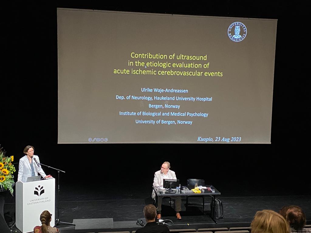 Nordic Stroke Conference 2023 (@nsc2023) on Twitter photo #nsc2023 <a href="/nsc2023/">Nordic Stroke Conference 2023</a> <a href="/NordicStroke/">The Nordic Stroke Society</a> #Kuopio
Ulrike Waje-Andreassen - "Contribution of ultrasound examinations in the etiologic evaluation of patients with ischemic stroke/TIA" #nsc2023 <a href="/nsc2023/">Nordic Stroke Conference 2023</a> <a href="/NordicStroke/">The Nordic Stroke Society</a> #Kuopio
Ulrike Waje-Andreassen - "Contribution of ultrasound examinations in the etiologic evaluation of patients with ischemic stroke/TIA"