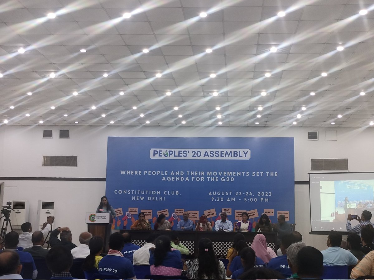 Right to Food, India (@rozi_roti) on Twitter photo PEOPLES' 20 ASSEMBLY
Where people and their movements set the agenda for the G20✊🏽 PEOPLES' 20 ASSEMBLY
Where people and their movements set the agenda for the G20✊🏽
