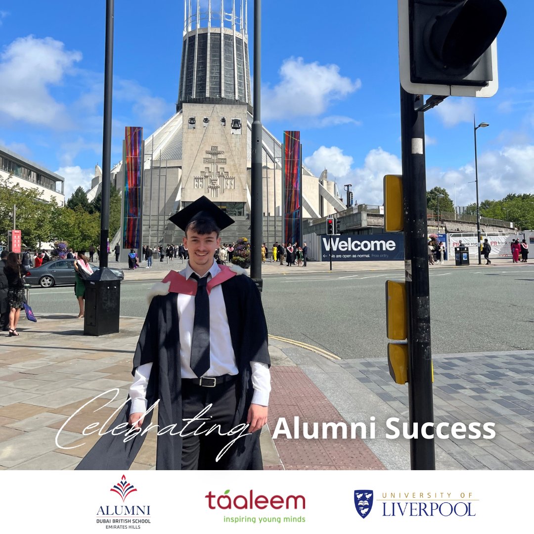 DubaiBritishEH's tweet photo. We are delighted to celebrate the success of Josh, one of our #DBSAlumni who recently graduated from the University of Liverpool. Congratulations!
Your future #BeginsAtDBSEH
#UniversityGraduation #Alumni #SuccessStory #UniversityOfLiverpool #EnjoyAspireAchieve https://t.co/iizWkBXWQb