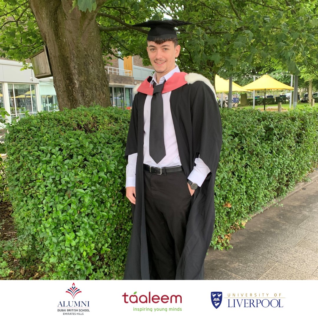 DubaiBritishEH's tweet photo. We are delighted to celebrate the success of Josh, one of our #DBSAlumni who recently graduated from the University of Liverpool. Congratulations!
Your future #BeginsAtDBSEH
#UniversityGraduation #Alumni #SuccessStory #UniversityOfLiverpool #EnjoyAspireAchieve https://t.co/iizWkBXWQb