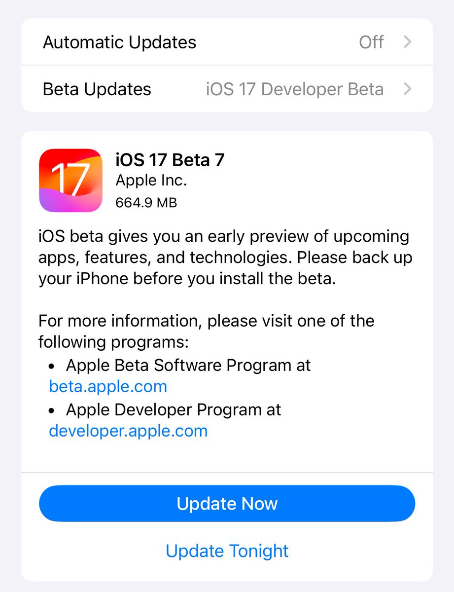 lodtechsetups's tweet photo. iOS 17 Beta 7 has been released!
#iOS17Beta7 #iOS17 #AppleEvent https://t.co/LCQbN3jMXX