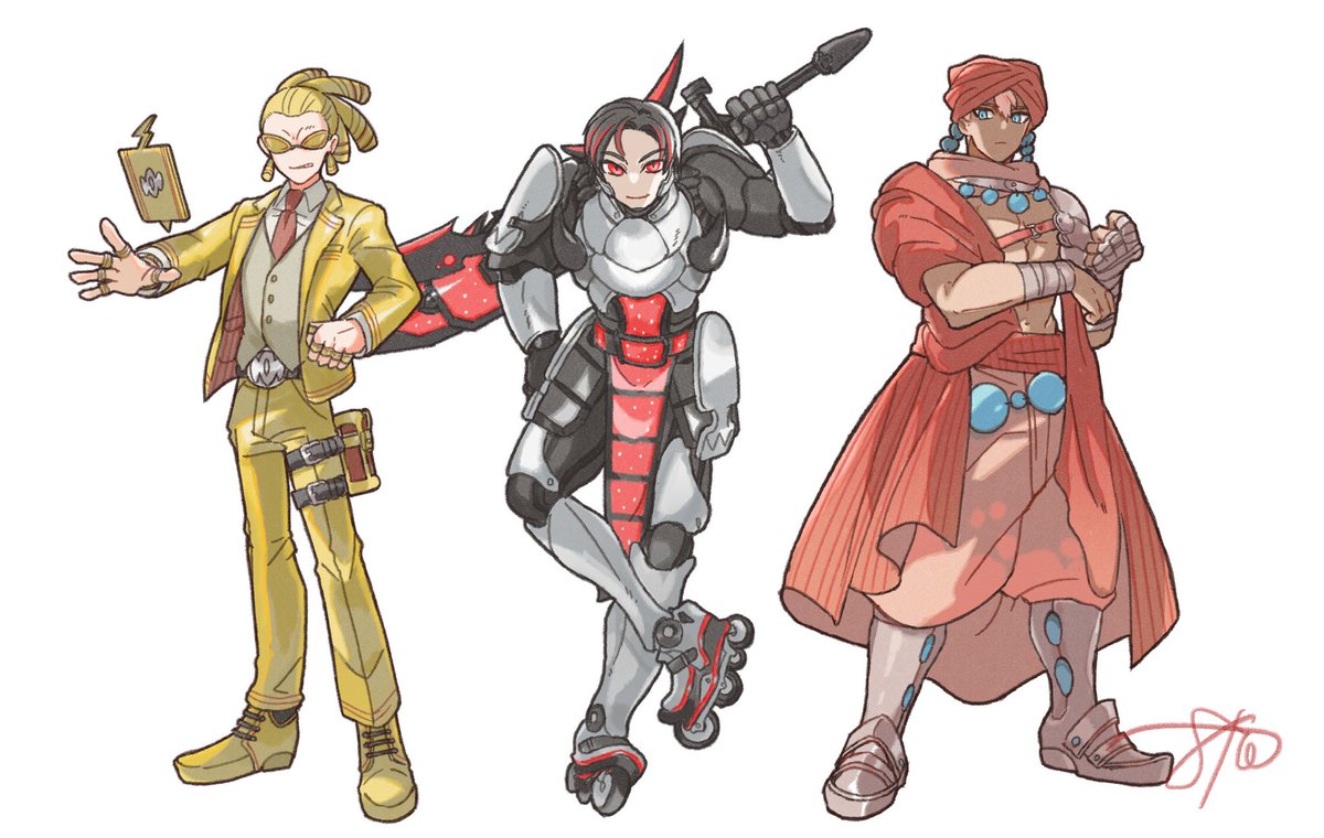 batoson54's tweet photo. #810pkg 前出したキャラの立ち絵を描き直した https://t.co/clAosVOvDb