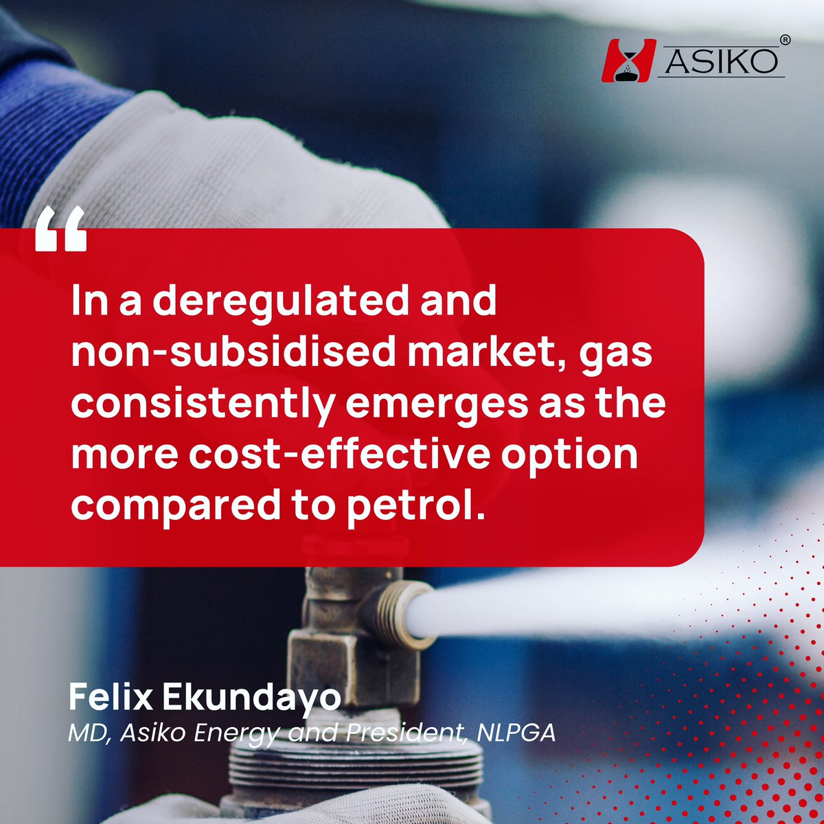 Gas is the more affordable alternative for energy in today’s economic realities.