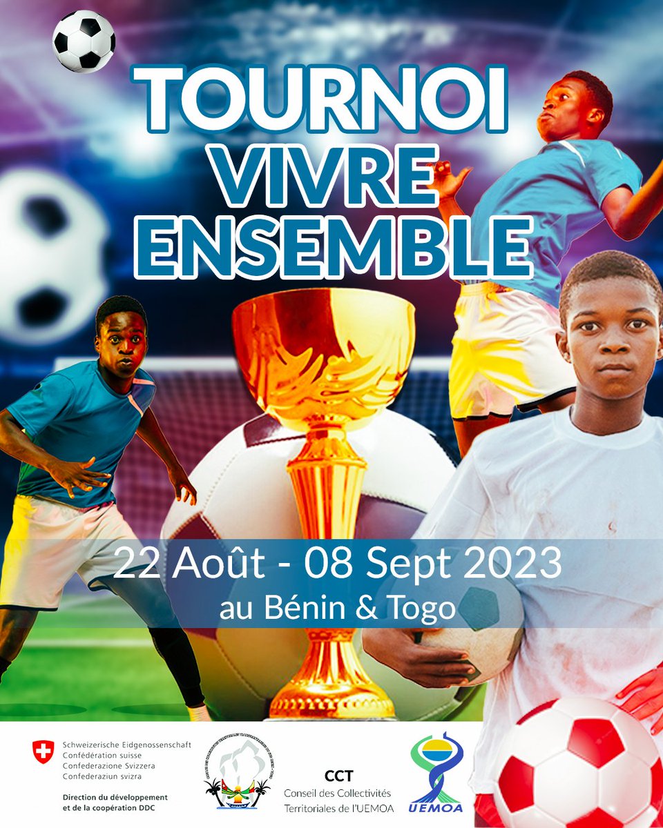 Tournoi VIVRE ENSEMBLE 
1ère Edition . Deux Pays 🇹🇬🇧🇯
Plusieurs équipes
Aného -commune  Lacs 1🇹🇬
Aklakou- commune  Lacs 2 🇹🇬
Agbodrafo- commune  Lacs 3 🇹🇬
Attitogon - Commune Bas-Mono 2 🇹🇬
Afagnan- commune Bas-Mono 1 🇹🇬
 Grand-Popo 🇧🇯 
Lokossa🇧🇯 
Athiémé🇧🇯 Vivre Ensemble