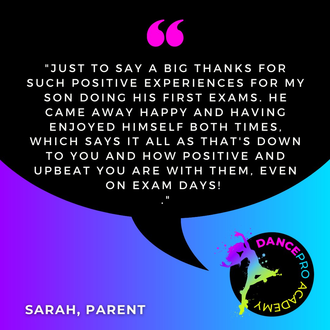 ✨I'm so glad it was a #positive #experience ✨The first time students feel exam 'pressure' shouldn't be their GCSE's - another great reason why we do #dance, #drama exams & #shows. ✨ #ISTD #ballet #istdtap #istdmodern #ware #danceschool
