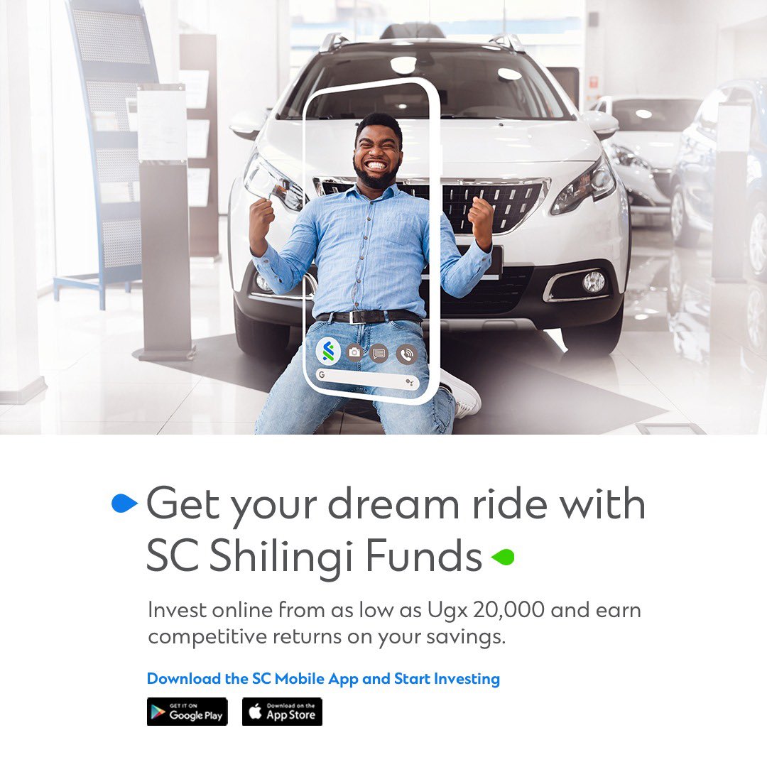 juscloedenise's tweet image. Get your dream ride with #SCShilingiFunds! With an investment as low as Ugx 20,000, you get to get competitive changing returns of up to 12% per annum 
Visit bit.ly/3puD5Tl for more details 
#ItCouldBeYours