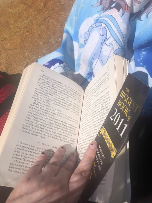 went to a park to read dracula today 
