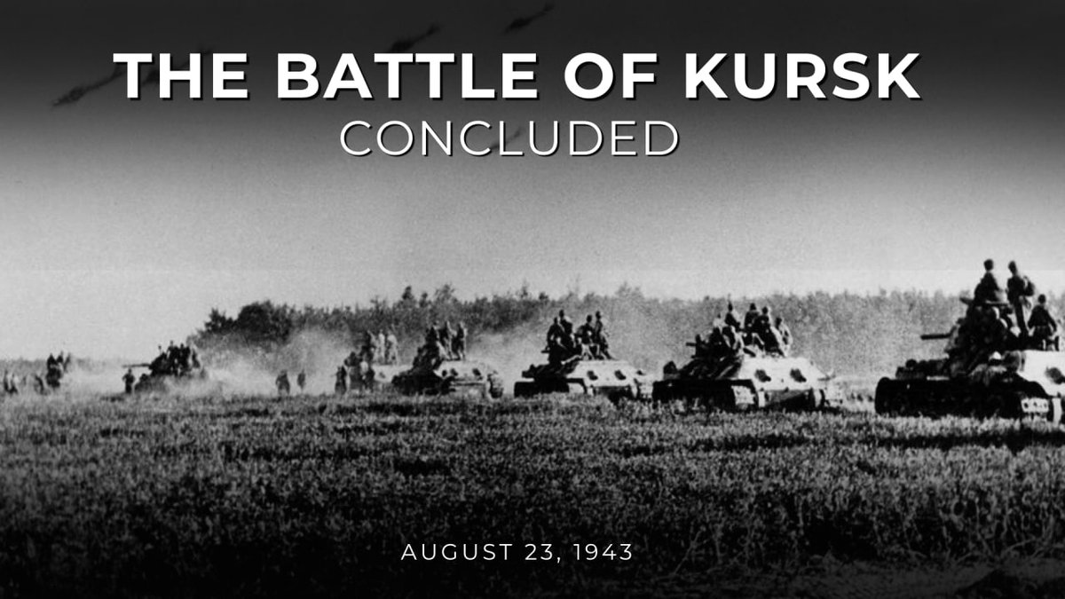 The Battle of Kursk, one of the greatest military engagements in human history, ended on August 23, 1943, 8️⃣0️⃣ years ago.

The rout of the German troops set off a break-up of the Nazi bloc and ensured the inevitable triumph of the anti-Hitler coalition

🔗 t.me/MFARussia/17105