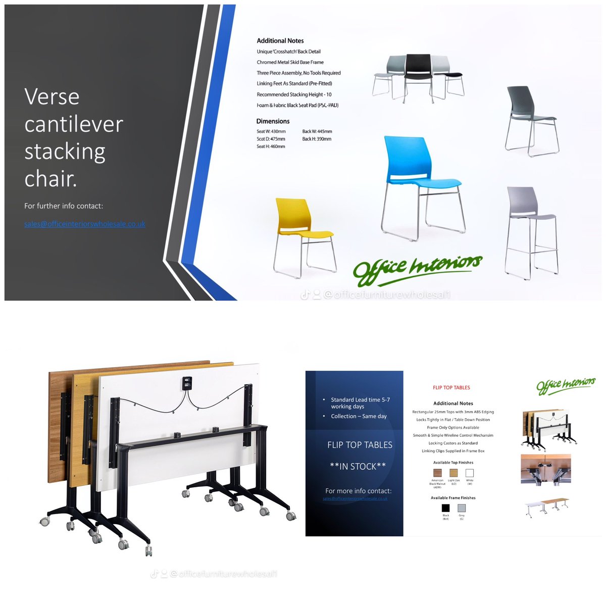 OFFICEINTERIOR5's tweet photo. Flip top tables and verse chairs the perfect combination for breakout areas, training rooms, meeting areas, even better everything is in stock!! Contact sales@officeinteriorswholesale.co.uk for further info. #training #breakout #meeting #meetingroom #stackingchair #cafe #office https://t.co/3IV3Ppv4ie