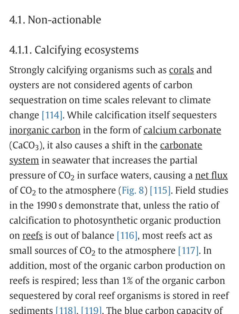 This by Howard et al. In #marinepolicy describes an accurate picture of why #calcifying organisms are part of non-actionable #bluecarbon #habitats sciencedirect.com/science/articl…