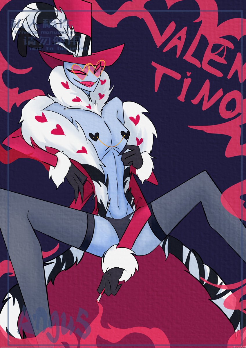 Angusvardon's tweet photo. Previous paintings #HazbinHotelValentino #HazbinHotel https://t.co/tmES05USKa