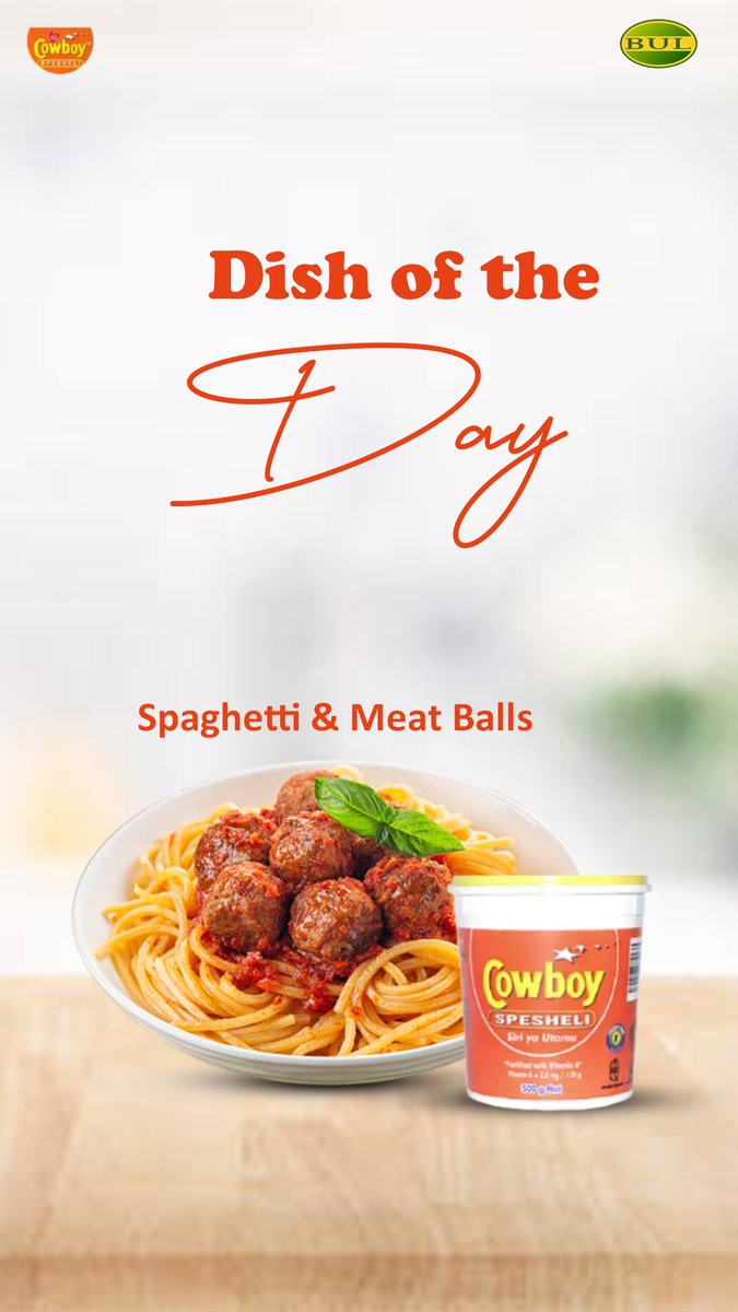 BidcoUganda's tweet image. Dish of the Day:
Cook Special Meals always with COWBOY
#CowboyMeals