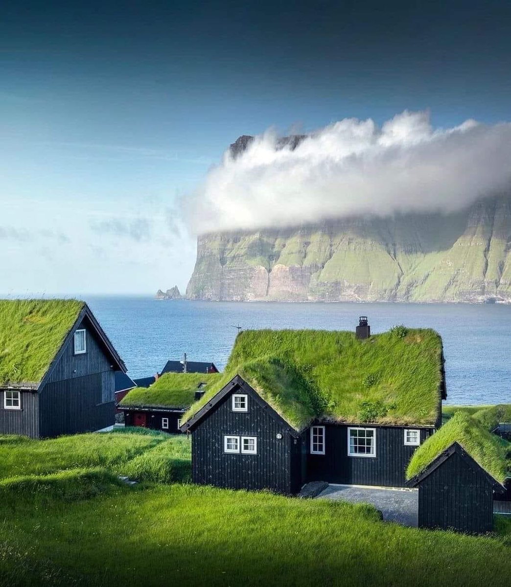 TravelXeu's tweet image. Nestled among the untamed cliffs and gentle slopes of the Faroe Islands, you&apos;ll find a symphony of nature and architecture. Grass-roofed houses and cottages dance with the wind, harmonizing with the landscape&apos;s rugged poetry. 🇫🇴 🏡 🏡🌿 #FaroeIslands #NatureInDesign&quot;