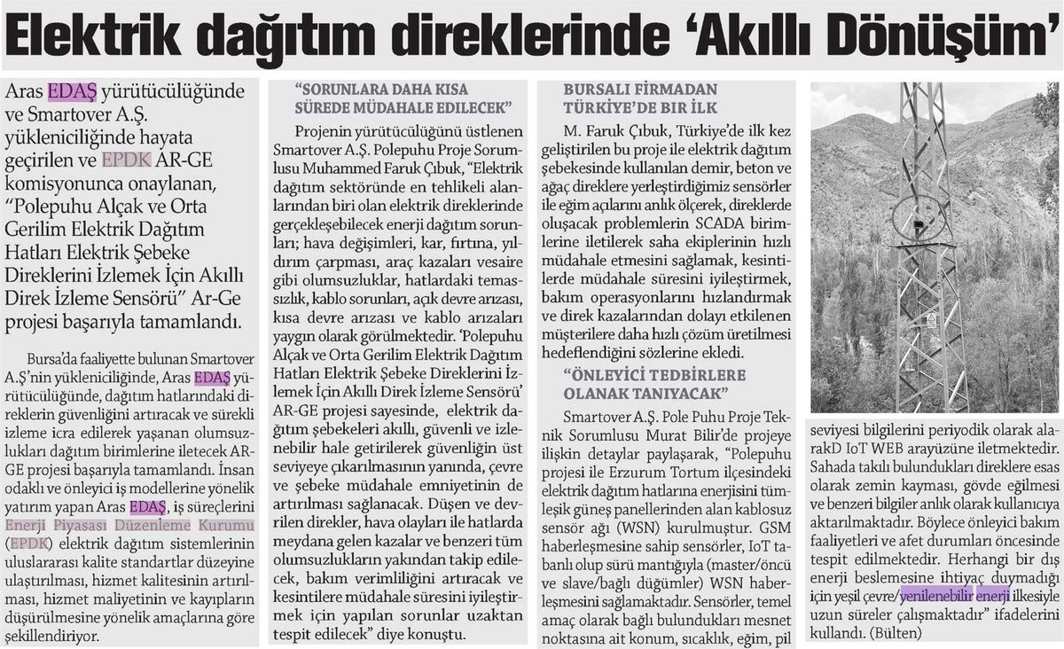 EnerjiCalisani's tweet photo. ELEKTRİK DAĞITIM DİREKLERİNDE AKILLI DÖNÜŞÜM
Şehir (Bursa) https://t.co/ycup7TM1bI