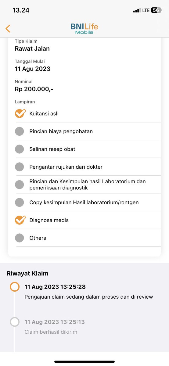 baysoooo's tweet photo. @BNI @BNILifeID 
Cobain claim 200k buat fisioterapi, dr tnggl 11 review gak kelar2 sampe skrng, gimana kalo claim puluhan juta🥲 keburu goib kayanya🤣. https://t.co/xlvvLZocEj