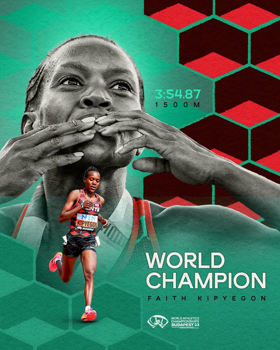 We take pride in, and celebrate the iconic performance from one of our very own, Faith Kipyegon, having clinched a gold medal in the Women's 1500m race - World athletics Championships Budapest 23🥳. Truly Kenyan!
<a href="/WorldAthletics/">World Athletics</a> 
#WorldAthleticsChampionships 
#KerocheinNorthRift