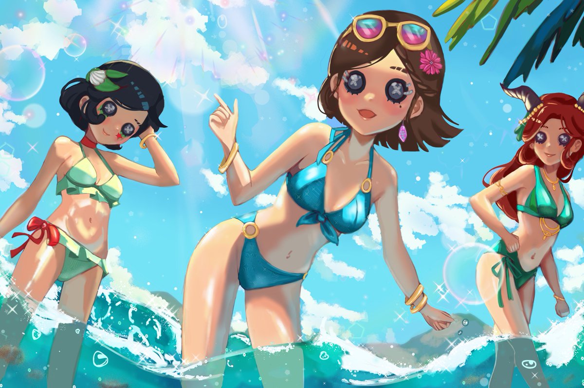 GameIdentityV's tweet photo. Dear Visitors, 
Coconuts, sandy shores, and the thrill of surfing—what's your ultimate summer delight? Now, let's dive into the stunning works of our five winners of the Summer Illustration Contest.🏝️ #IdentityV #Illustraion https://t.co/pNEQ8lV6l1