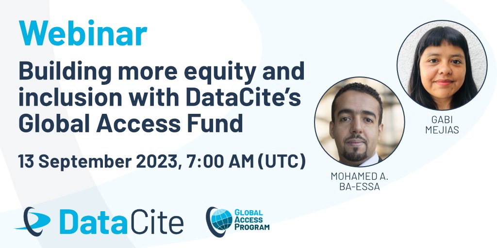 Gabriela Mejias ⭐️⭐️⭐️ @gabioshka@mastodon.social (@gabioshka) on Twitter photo 📣ICYMI <a href="/DataCite/">DataCite (inactive Mar 2025)</a> is launching a Global Access Fund to support orgs in Africa, Asia, Latin America & Middle East to adopt and benefit from PID infrastructure. Join us for this webinar on Sep 13 with <a href="/MA_Baessa/">Mohammed</a> & @MoMoostafa to learn more!👇🏾
datacite.zoom.us/webinar/regist… 📣ICYMI <a href="/DataCite/">DataCite (inactive Mar 2025)</a> is launching a Global Access Fund to support orgs in Africa, Asia, Latin America & Middle East to adopt and benefit from PID infrastructure. Join us for this webinar on Sep 13 with <a href="/MA_Baessa/">Mohammed</a> & @MoMoostafa to learn more!👇🏾
datacite.zoom.us/webinar/regist…