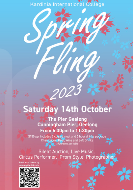 We warmly invite members of our community to join us at our 'Spring Fling 2023' on Saturday 14 October.