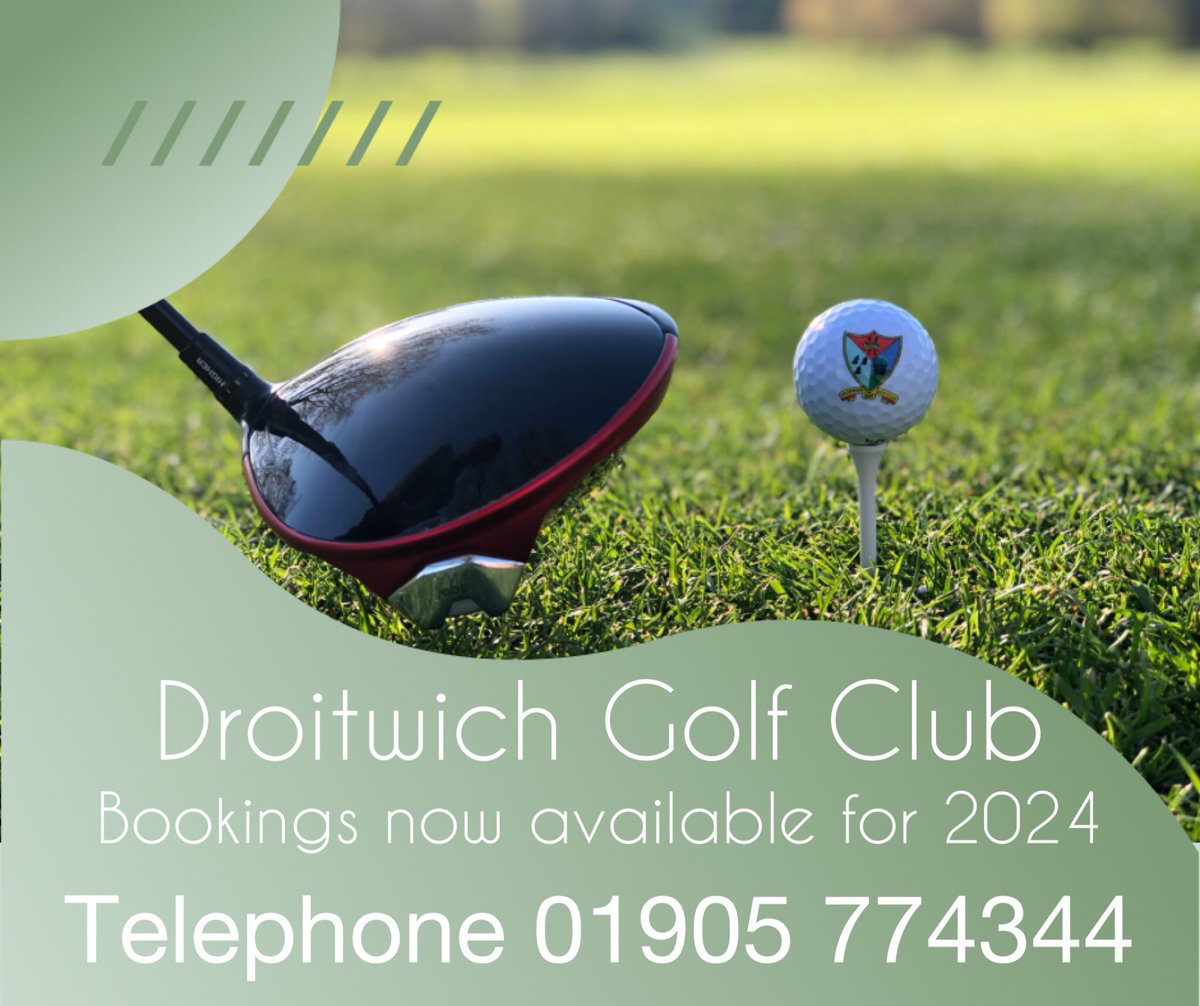 Bookings now being taken for 2024 golfing events at Droitwich Golf Club #golf #droitwich #worcs #worcstershirehour #midlandsgolf