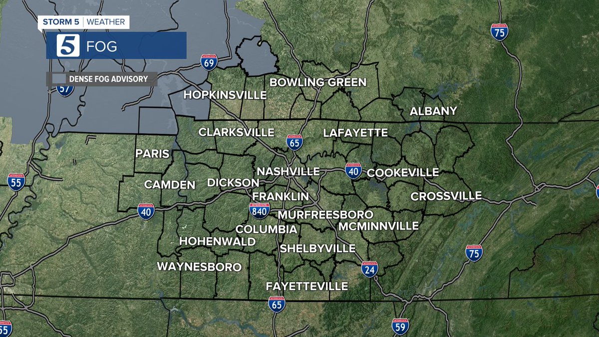 DENSE FOG ADVISORY: Dense Fog may cause visibility issues. Click here for your forecast: newschannel5.com/weather