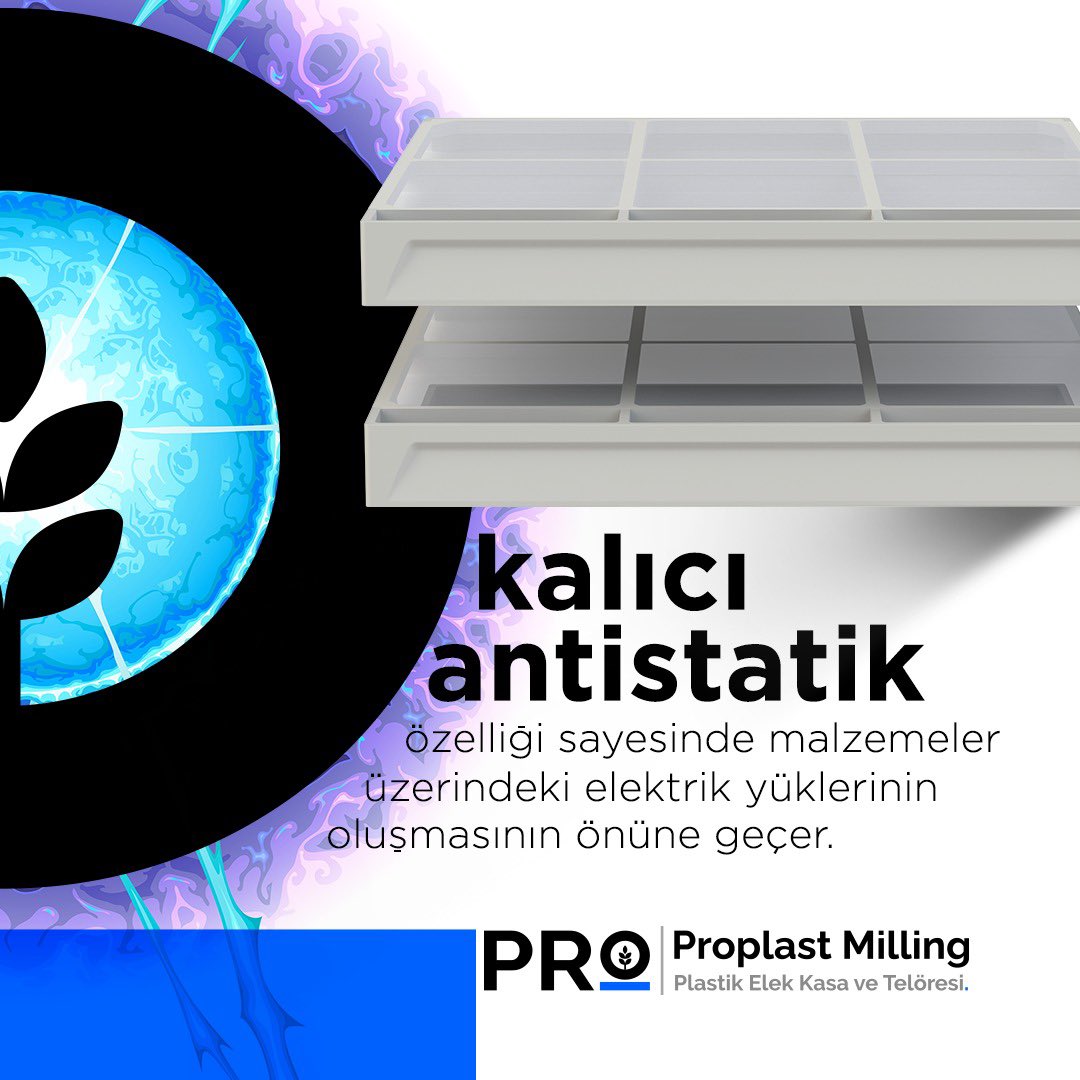 MillingProplast's tweet photo. KALICI ANTİSTATİK
Özelliği sayesinde malzemeler üzerindeki elektrik yüklerinin oluşmasının önüne geçer.
https://t.co/ImHK3SrFGw
.
PERMANENT ANTISTATIC
Thanks to the materials prevents the formation of an electric charge.

#proplast #milling #sieve #frame #monoblock #plasticsieve https://t.co/xK7pKKEIZ9