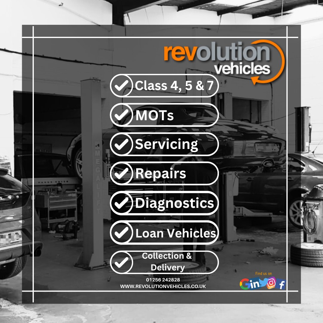 All of your motoring needs under one roof 🚗🔧🛠

#Basingstoke #Garage #MOT #Servicing #Repairs #Diagnostics #Tyres #CarbonCleaning #SupportLocal #FamilyRun