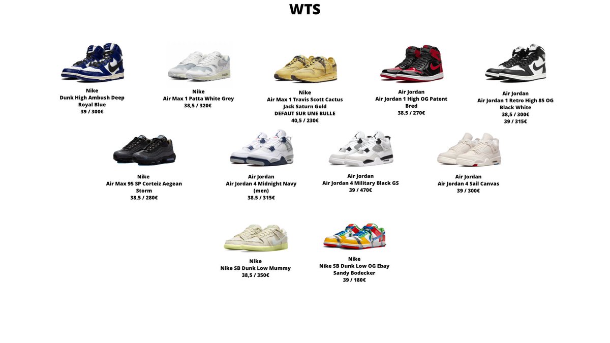 WTS

Achetez vos paires avant la rentrée 👀