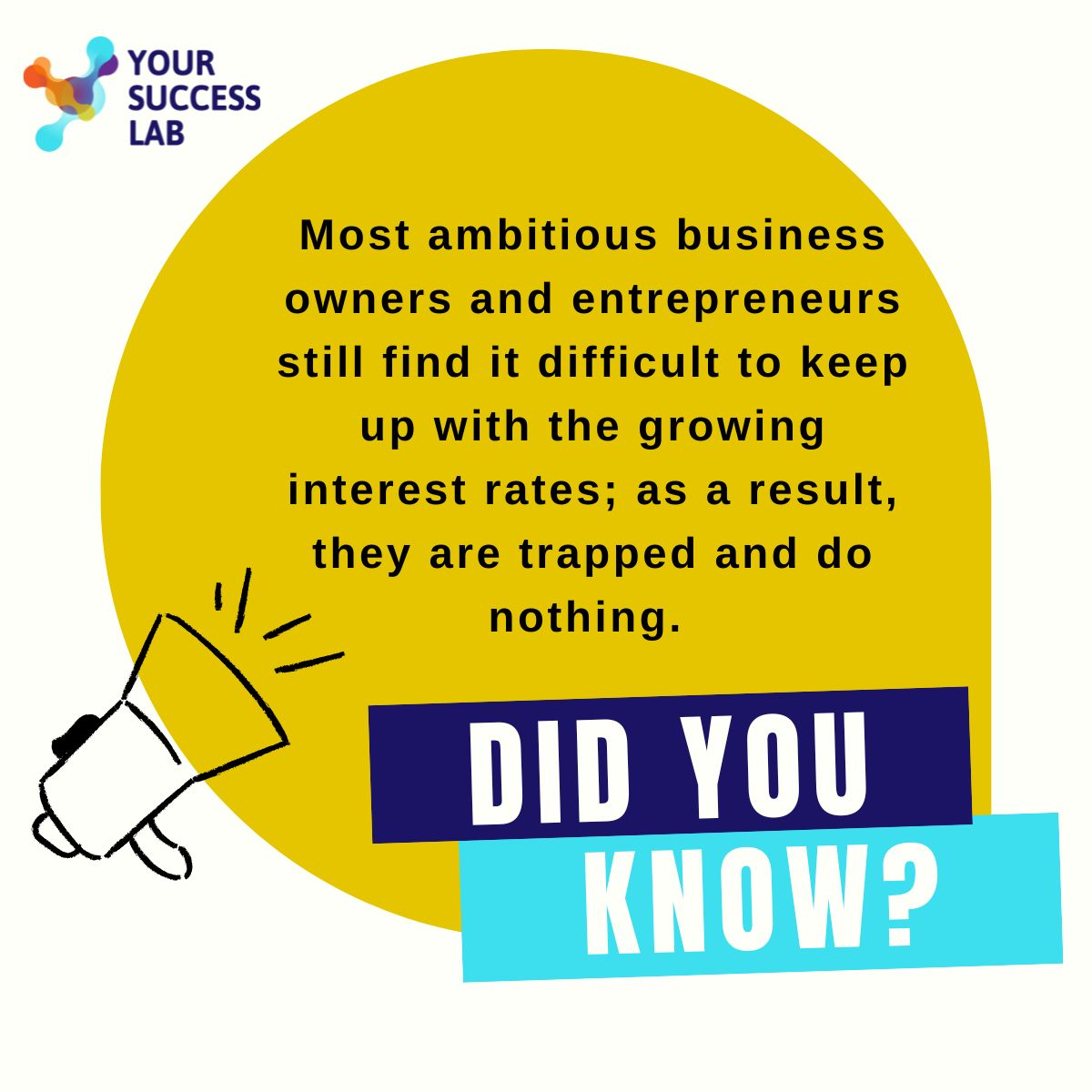 Your_SuccessLab's tweet image. ❓𝐃𝐢𝐝 𝐲𝐨𝐮 𝐤𝐧𝐨𝐰: 

Most ambitious business owners and entrepreneurs still find it difficult to keep up with the growing interest rates; as a result, they are trapped and do nothing.

#BusinessGrowth