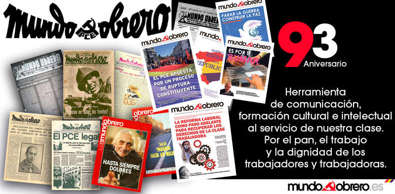 🗞️Mundo Obrero cumple hoy su 93 aniversario 🎉

✊ ¡Orgullosos de nuestros lectores, redactores y colaboradores, reiteramos nuestra voluntad de seguir comprometidos en la lucha junto a los trabajadores y trabajadoras! 🚩🔻