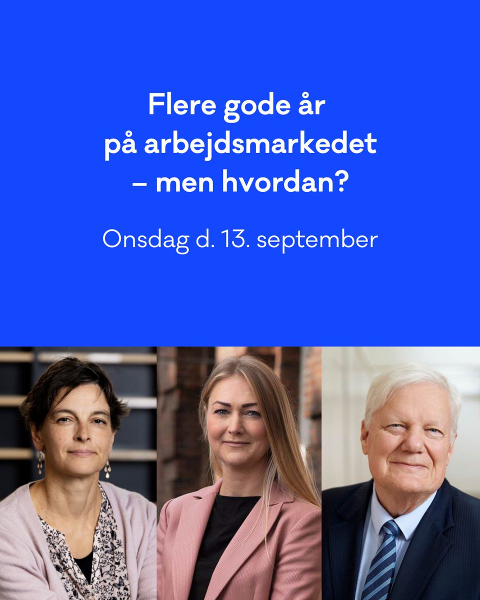 Arbejdsmarkedet skriger på arbejdskraft. 
Vi har brug for de mest erfarne, og alt tyder på, behovet vil stige. Men hvad skal der til, for at alle kan få flere gode år på arbejdsmarkedet? Vi inviterer til konference med <a href="/FOA_dk/">FOA</a> og <a href="/aeldresagen/">Ældre Sagen</a>👉brnw.ch/21wBEG3

#dkpol