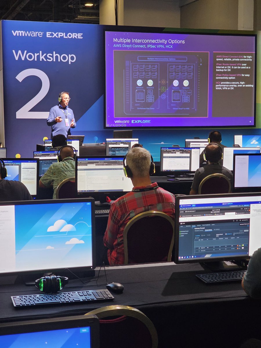 Stop by the <a href="/VMwareHOL/">VMware Hands-on Labs</a>  this week while at #VMwareExplore and take a self paced lab or register for an expert lead workshop.

Interested in <a href="/vmwarecloudaws/">VMware Cloud on AWS</a> , look at 2484-01-HBD where we will discuss the advanced features in VMC on AWS.